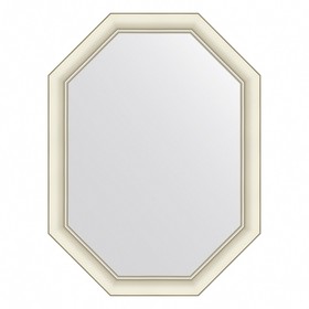 Зеркало Evoform в багетной раме, 60 мм, 61х81 см, цвет белый с серебром