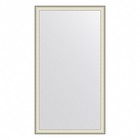 Зеркало Evoform в багетной раме, напольное, 78 мм, 109х200 см, цвет белая кожа с хромом - фото 306452595