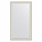 Зеркало Evoform в багетной раме, с гравировкой, напольное, 78 мм, 109х200 см, цвет белая кожа с хром - фото 306452611