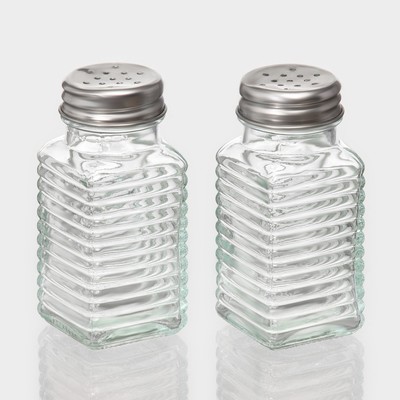 УЦЕНКА Набор для специй из стекла Доляна «Кафе», 2 предмета: солонка, перечница 100 мл