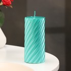 Свеча-цилиндр «Спираль», 5×10 см, тиффани, металлик, 6 ч - Фото 1