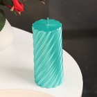 Свеча-цилиндр «Спираль», 5×10 см, тиффани, металлик, 6 ч - Фото 2