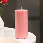 Свеча-цилиндр гладкая, 5х10 см, розовая, 6 ч - фото 8385273