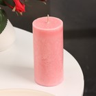 Свеча-цилиндр гладкая, 5х10 см, розовая, 6 ч - Фото 2