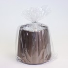Свеча в подсвечнике из гипса с гладкими гранями, 9.5×9 см, серо-коричневый 10059569 - фото 14260572