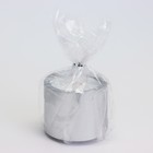 Свеча "Цилиндр" в подсвечнике из гипса малый, 5х3,5см,серебро - Фото 4