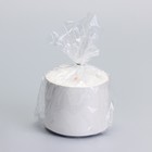 Свеча "Цилиндр" в подсвечнике из гипса малый, 5х3,5см,белый перламутр - Фото 4