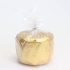 Свеча "Мрамор" в подсвечнике из гипса с крышкой, 8,5х6см, золото - Фото 6