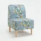 Кресло "Одос" микровелюр Лимоны, светло-серый - фото 2155627