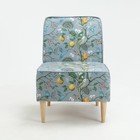 Кресло "Одос" микровелюр Лимоны, светло-серый - Фото 2