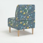 Кресло "Одос" микровелюр Лимоны, серый - фото 23440719