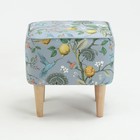 Пуф "Одос" микровелюр Лимоны, светло-серый - фото 23440727