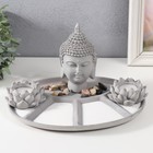 Японский сад камней настольный «Дзен. Будда и лотосы», 2 свечи, набор аксессуаров, 16.5×27×20.5 см - Фото 2