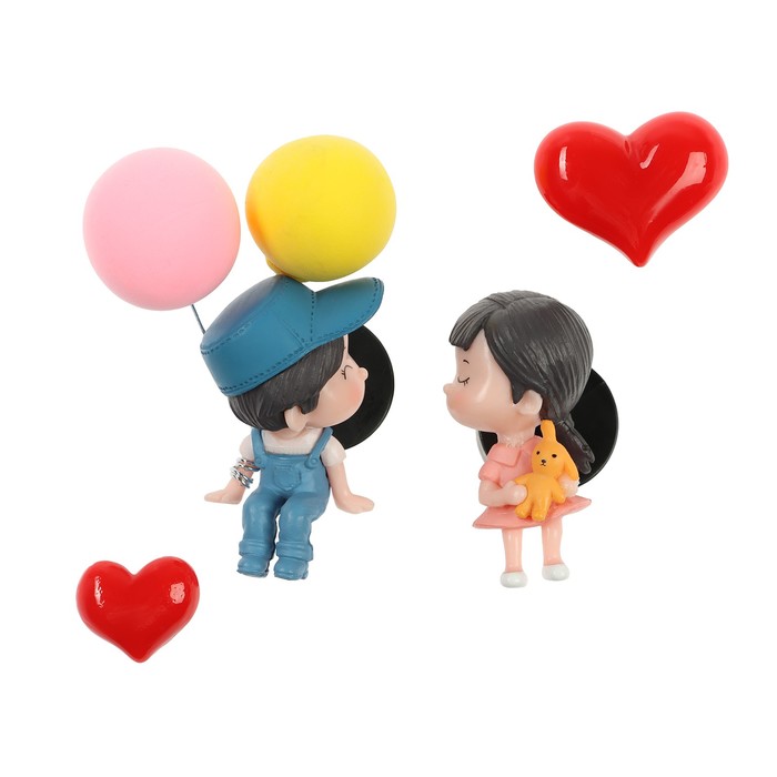 Игрушка в дефлектор автомобиля TORSO, влюблённая парочка - Фото 1