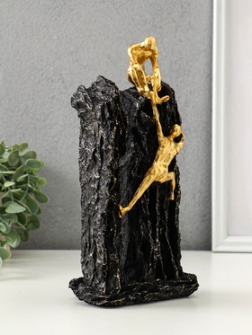 Фигурка полистоун «Скалы. Взаимопомощь», под золото, 12.3×8×25.5 см