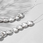 Бусины пластиковые на нити «Сердце», 1.4×1.4×0.8 см, набор 90 шт. белые - Фото 4
