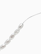 Бусины пластиковые на нити «Жемчуг» рис 0.7×0.5×0.5 см, (набор 150 шт.), белые - Фото 2