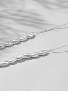 Бусины пластиковые на нити «Жемчуг» рис 0.7×0.5×0.5 см, (набор 150 шт.), белые - Фото 9