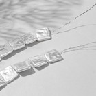 Бусины пластиковые на нити «Жемчуг» квадрат 1,5×1,5×0,5 см, (набор 70 шт.), цвет белый - фото 7881060