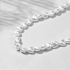 Бусины пластиковые на нити «Жемчуг», сердце 1×1×0.6 см, набор 120 шт., цвет белый - Фото 2