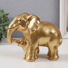 Сувенир полистоун "Слон со слоненком" 19х10,5х15,5 см - фото 4028816