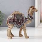 Сувенир полистоун "Пустынный верблюд с попоной" 16х7х16,7 см - фото 11731275