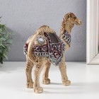 Сувенир полистоун "Пустынный верблюд с попоной" 16х7х16,7 см - фото 25591517