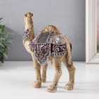 Сувенир полистоун "Пустынный верблюд с попоной" 16х7х16,7 см - фото 25591518