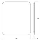 Зеркало с DEFESTO LED-подсветкой 23 Вт, 60x70 см, без выключателя, нейтральный белый свет - Фото 2