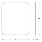 Зеркало с DEFESTO LED-подсветкой 19 Вт, 50x60 см, без выключателя, тёплый белый свет - Фото 2