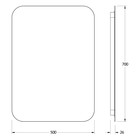 Зеркало с DEFESTO LED-подсветкой 21 Вт, 50x70 см, сенсорный выключатель, тёплый белый свет - Фото 2
