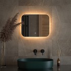 Зеркало с DEFESTO LED-подсветкой 15 Вт, 50x40 см, сенсорный выключатель, тёплый белый свет - Фото 3