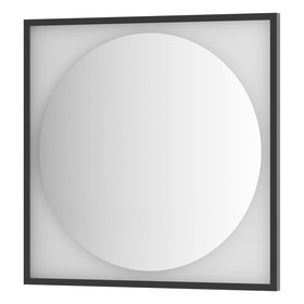 Зеркало в багетной раме с LED-подсветкой 18 Вт, 80x80 см, без выключателя, нейтральный белый свет, ч