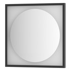 Зеркало в багетной раме с LED-подсветкой 12 Вт, 60x60 см, без выключателя, тёплый белый свет, чёрная - фото 295749127