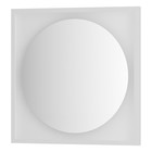 Зеркало в багетной раме с LED-подсветкой 12 Вт, 60x60 см, без выключателя, тёплый белый свет, белая - Фото 1