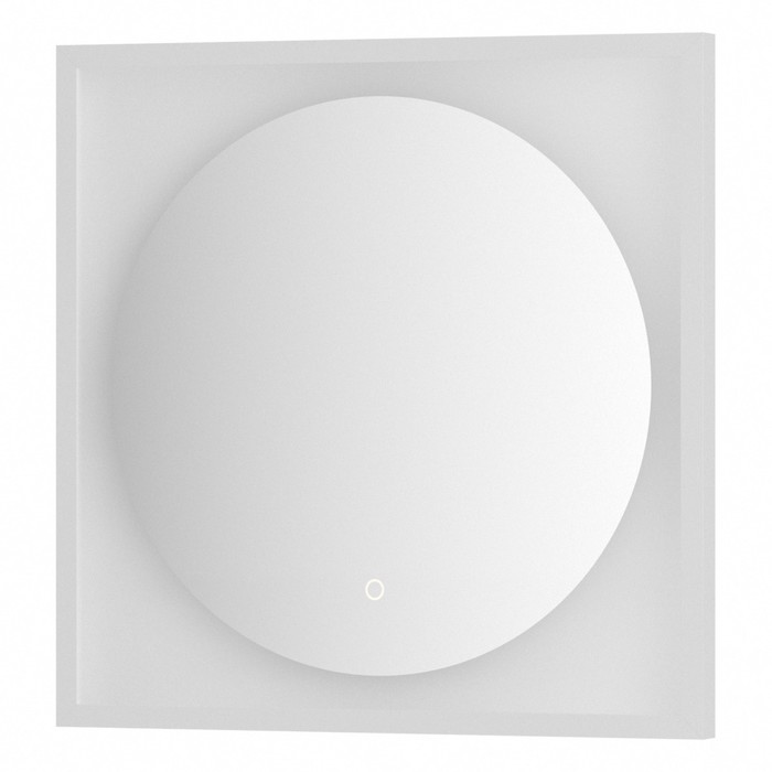 Зеркало в багетной раме с LED-подсветкой 12 Вт, 60x60 см, сенсорный выключатель, тёплый белый свет, - Фото 1