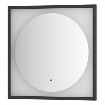 Зеркало в багетной раме с LED-подсветкой 12 Вт, 60x60 см, ИК - выключатель, нейтральный белый свет,