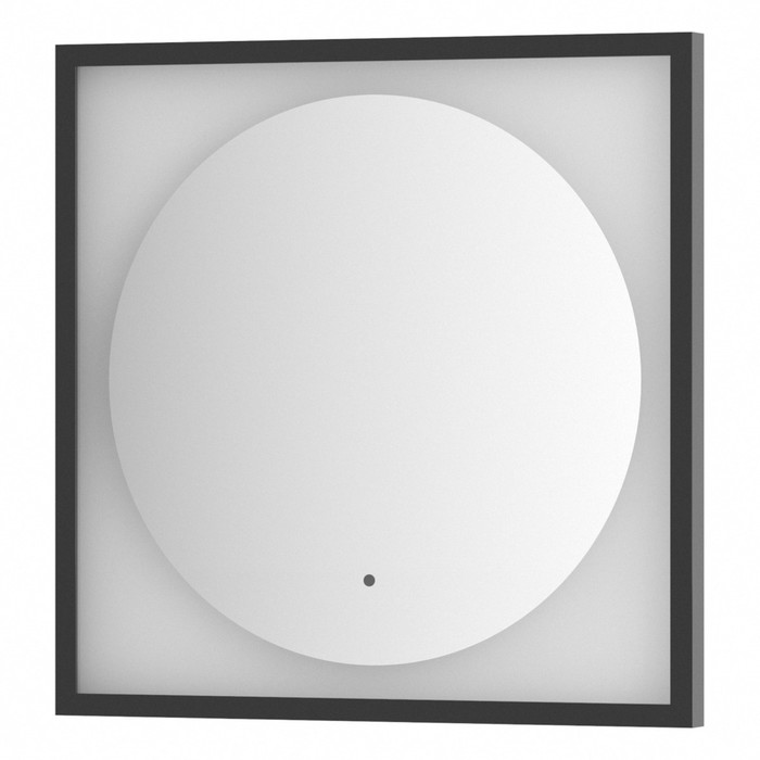 Зеркало в багетной раме с LED-подсветкой 12 Вт, 60x60 см, ИК - выключатель, нейтральный белый свет, - Фото 1