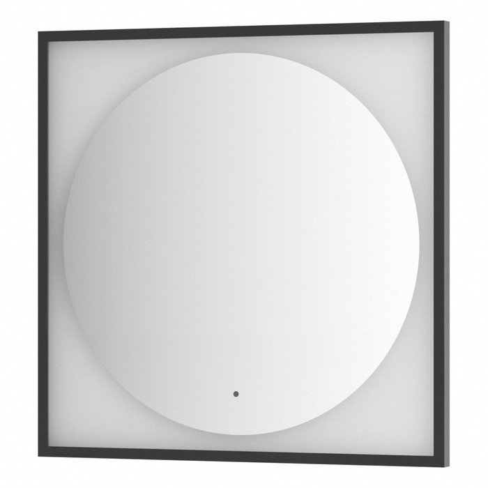 Зеркало в багетной раме с LED-подсветкой 18 Вт, 80x80 см, ИК - выключатель, нейтральный белый свет, - Фото 1
