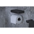 Держатель туалетной бумаги с полкой черный ARTWELLE - Фото 4
