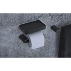 Держатель туалетной бумаги с полкой черный ARTWELLE - Фото 5