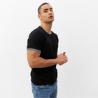 Джемпер мужской короткий рукав MINAKU REGULAR FIT: цвет чёрный, р-р 48 9940945