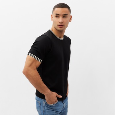 Джемпер мужской MINAKU: Knitwear collection, размер 52, чёрный