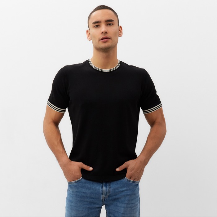 

Джемпер мужской короткий рукав MINAKU REGULAR FIT: цвет чёрный, р-р 54