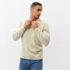 Джемпер поло мужской MINAKU: Knitwear collection цвет кремовый ,р-р 48 - Фото 3