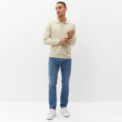 Джемпер поло мужской MINAKU: Knitwear collection, размер 50, кремовый