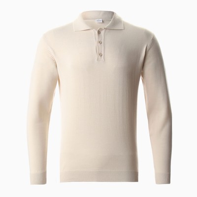 Джемпер поло мужской MINAKU: Knitwear collection, размер 54, кремовый