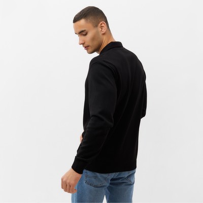 Джемпер поло мужской MINAKU: Knitwear collection, размер 48, чёрный