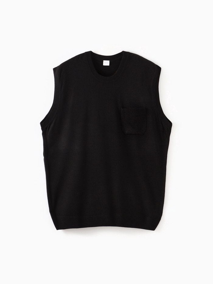 Жилет MINAKU: Knitwear collection цвет черный, размер 44 - Фото 1