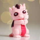 Фигурное мыло "Дракоша со мишкой", 58 г, цвет розовый - фото 5360830